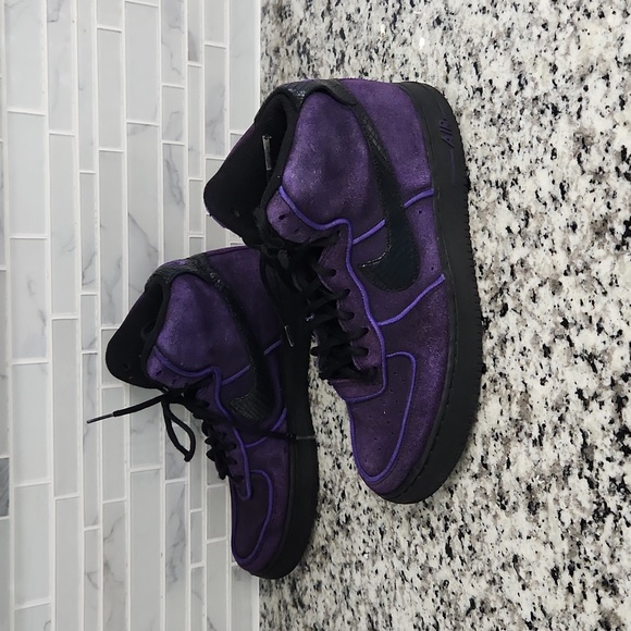 Mens Purple & Black Nike Air Force 1 High Kobe Bryant Sneakers sz 9 - 315121-017 - Picture 5 of 6